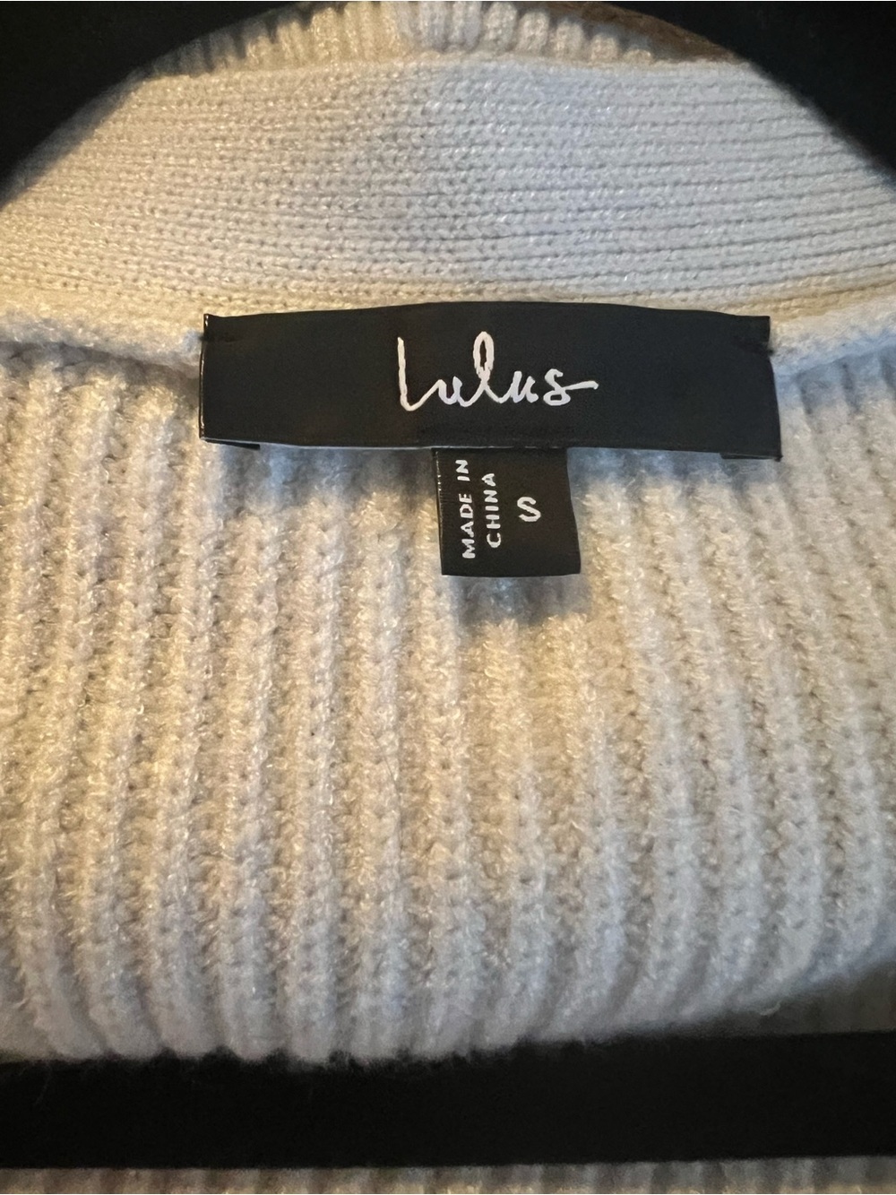 Lulu's light Blue Ribbed V-Neck Button Cardigan - Picture 3 of 4
